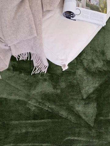 Cozy Ryamatta 133x190 cm Rektangulär - Grön - Textil & mattor - Matta - Modern matta - Ryamatta