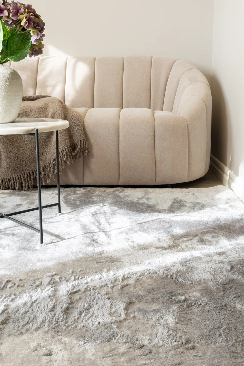 Cozy Ryamatta 133x190 cm Rektangulär - Silver - Textil & mattor - Matta - Modern matta - Ryamatta