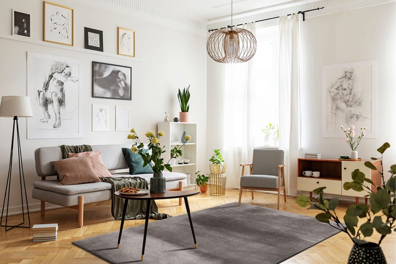 Cozy Ryamatta 240x340 cm Rektangulär - Grå - Textil & mattor - Matta - Modern matta - Ryamatta