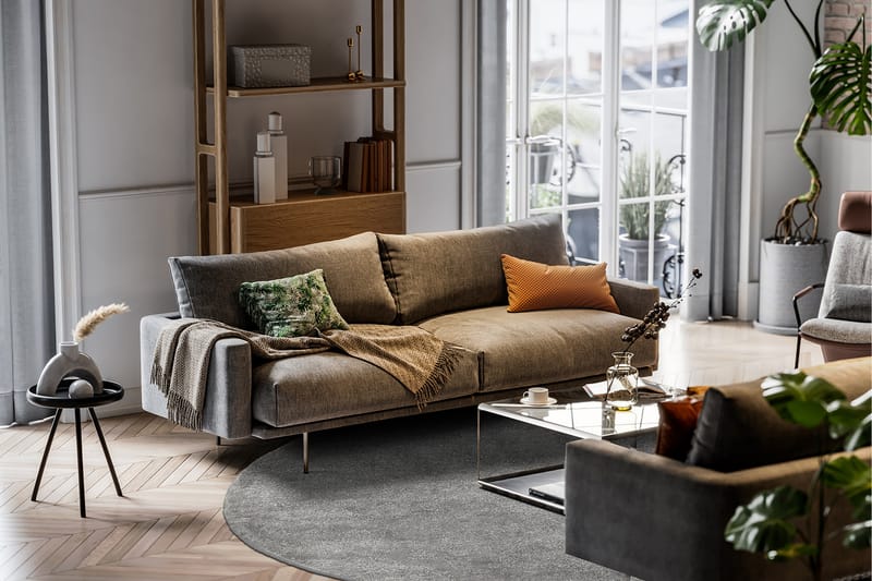 Sheraton Ryamatta Rund 120 cm - Grå - Textil & mattor - Matta - Modern matta - Ryamatta