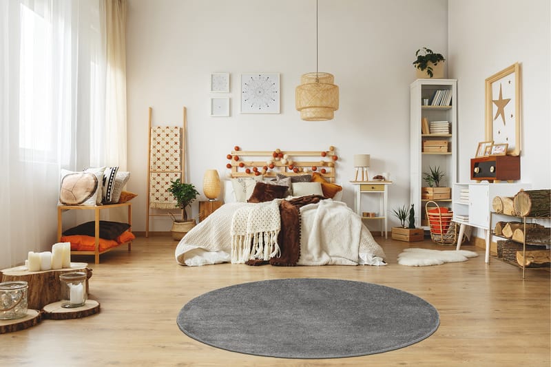 Sheraton Ryamatta Rund 120 cm - Grå - Textil & mattor - Matta - Modern matta - Ryamatta