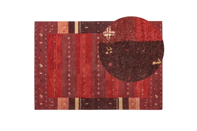 Ryamatta Sinanli 160x230 cm - Röd - Textil & mattor - Matta - Modern matta - Ryamatta