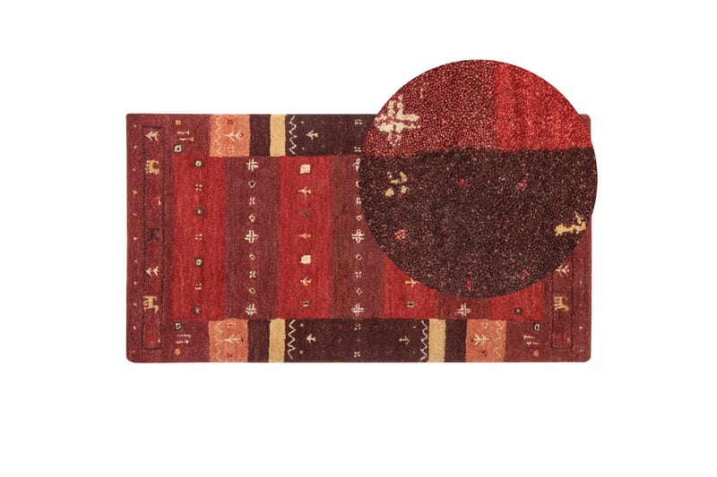 Ryamatta Sinanli 80x150 cm - Röd - Textil & mattor - Matta - Modern matta - Ryamatta