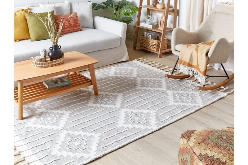 Ryamatta Tabiat 160x230 cm - Svart/Vit - Textil & mattor - Matta - Modern matta - Ryamatta