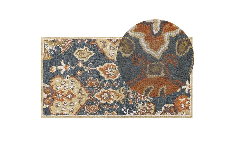 Ryamatta Umurlu 80x150 cm Kvadratisk - Grå - Textil & mattor - Matta - Modern matta - Ullmatta
