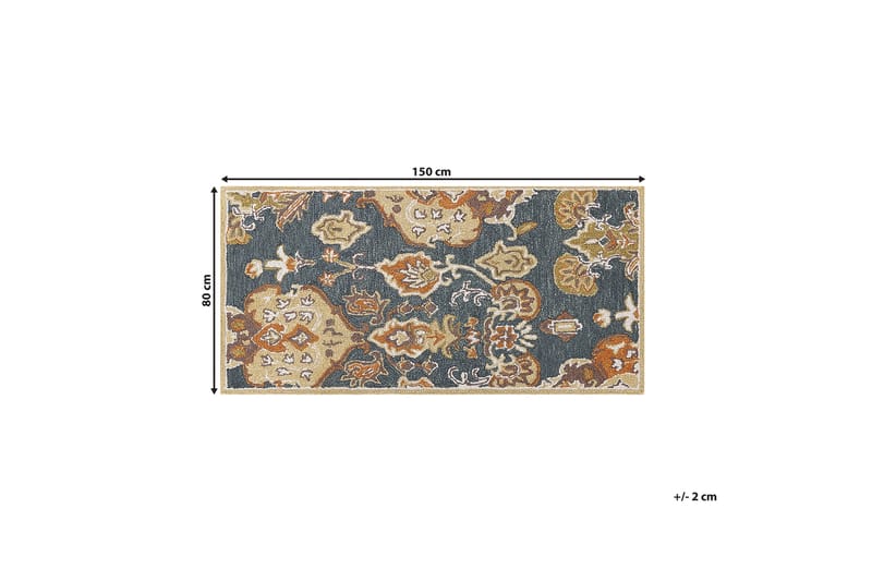Ryamatta Umurlu 80x150 cm Kvadratisk - Grå - Textil & mattor - Matta - Modern matta - Ullmatta