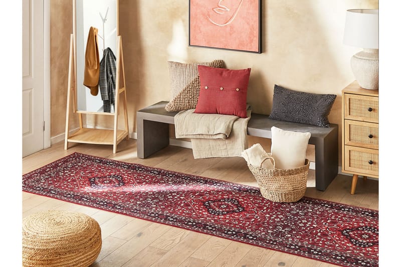 Ryamatta Vadkadam 80x240 cm - Röd - Textil & mattor - Matta - Modern matta - Ryamatta