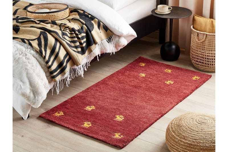Ryamatta Yarali 80x150 cm - Röd - Textil & mattor - Matta - Modern matta - Ryamatta