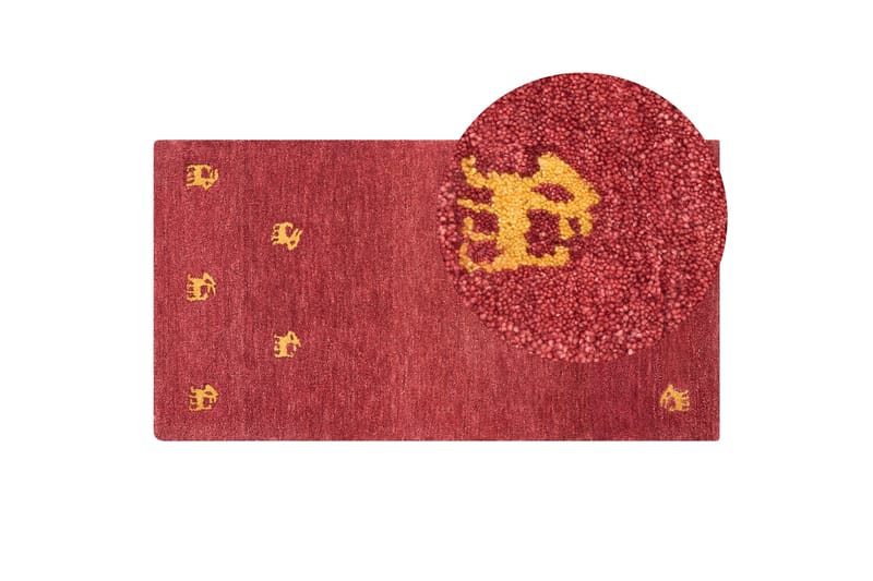 Ryamatta Yarali 80x150 cm - Röd - Textil & mattor - Matta - Modern matta - Ryamatta