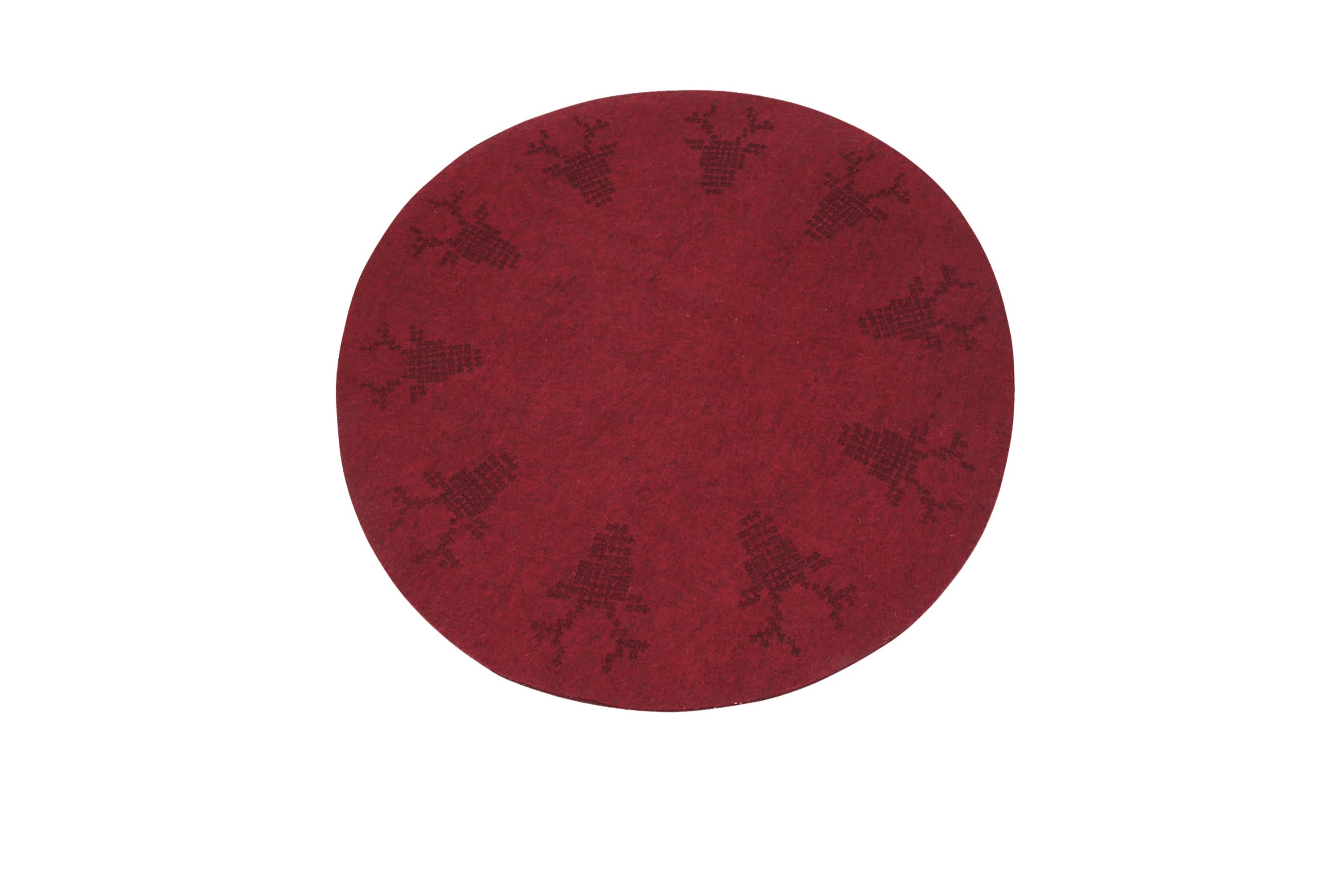 ryamatta peace ø100 rund - röd