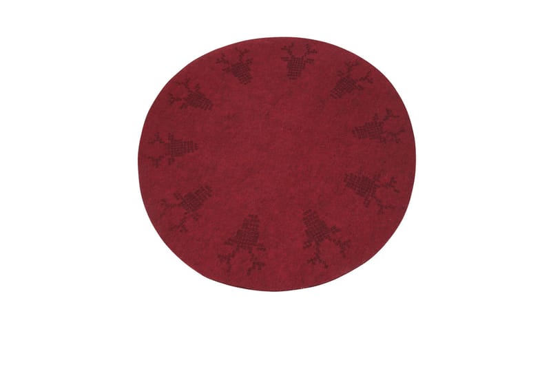 Deer Ryamatta Ø100 cm Rund, Röd