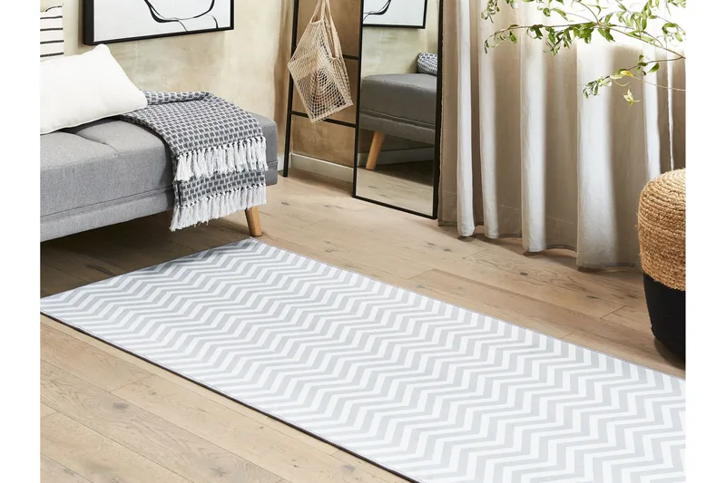 Saikheda Gångmatta 80x200 cm - Svart/Vit - Textil & mattor - Matta - Modern matta - Gångmatta