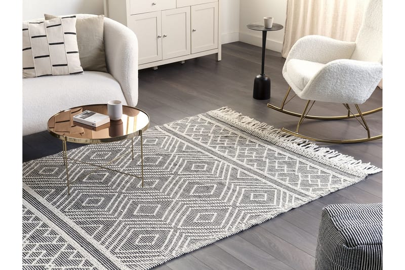 Savuca Ullmatta 160x230 cm, Svart/Vit