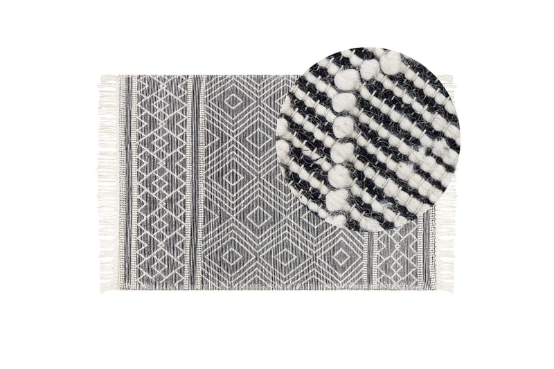 Savuca Ullmatta 160x230 cm - Svart/Vit - Textil & mattor - Matta - Modern matta - Ullmatta
