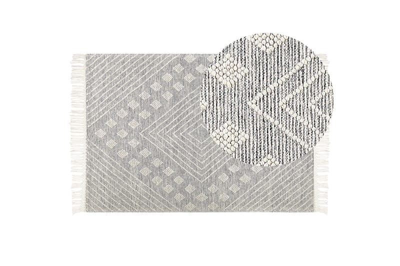 Savur Ullmatta 160x230 cm - Svart/Vit - Textil & mattor - Matta - Modern matta - Ullmatta