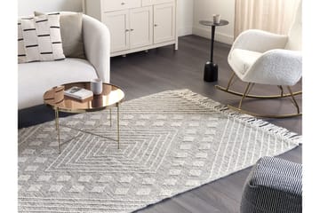 Savur Ullmatta 160x230 cm - Svart/Vit - Textil & mattor - Matta - Modern matta - Ullmatta