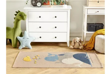 Seai Bomullsmatta 80x150 cm - Beige - Textil & mattor - Matta - Modern matta - Bomullsmatta