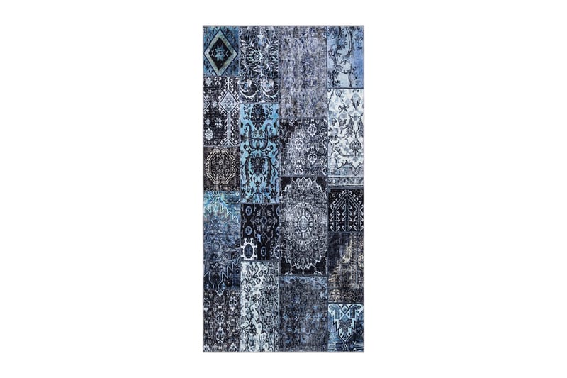 Shiraz Wiltonmatta 80x200 cm Oval - Blå - Textil & mattor - Matta - Modern matta - Friezematta