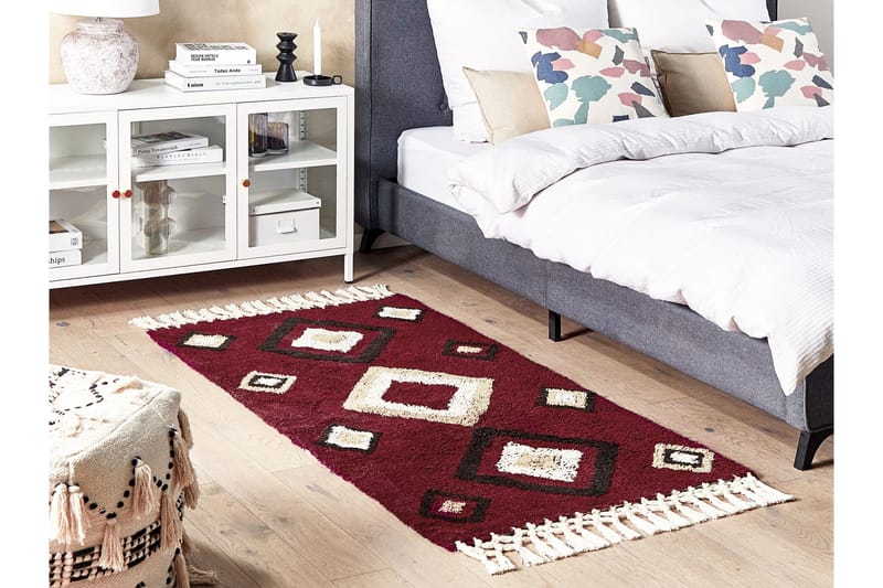 Siirt Bomullsmatta 80x150 cm - Röd - Textil & mattor - Matta - Modern matta - Bomullsmatta