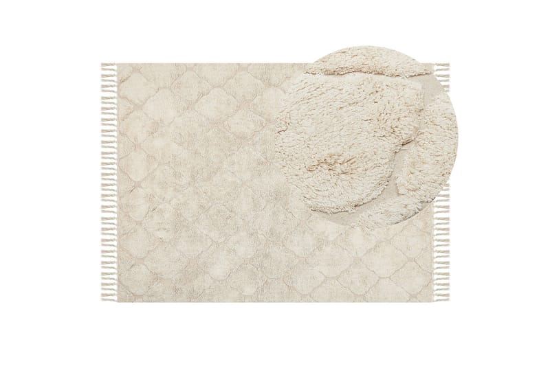 Silchar Bomullsmatta 140x200 cm - Beige - Textil & mattor - Matta - Modern matta - Bomullsmatta