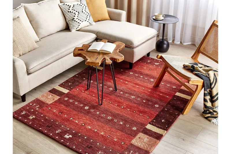 Sinanli Ryamatta 140x200 cm - Röd - Textil & mattor - Matta - Modern matta - Ryamatta