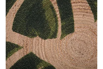 Byner Matta med Monsteramotiv Rund 140 cm - Beige - Textil & mattor - Matta - Modern matta - Sisalmatta