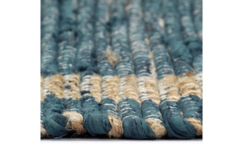 Handgjord jutematta blå 120x180 cm - Blå - Sisalmatta - Jutematta & hampamatta