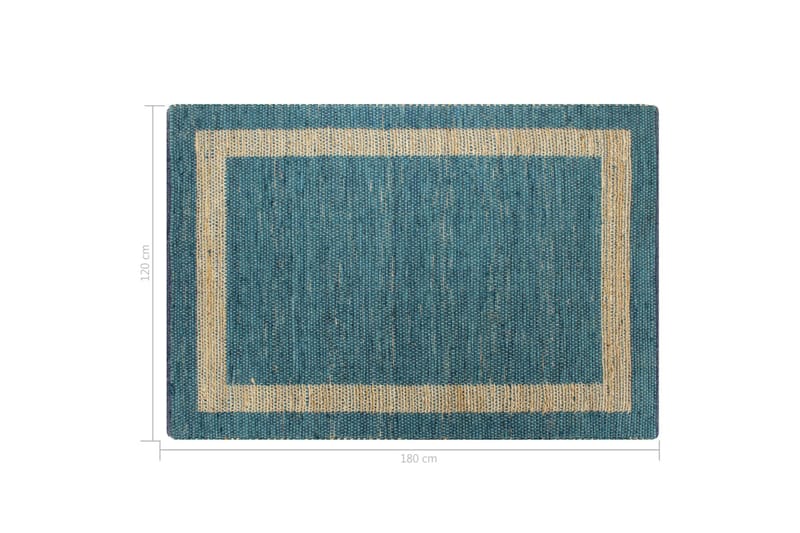 Handgjord jutematta blå 120x180 cm - Blå - Jutematta & hampamatta - Sisalmatta