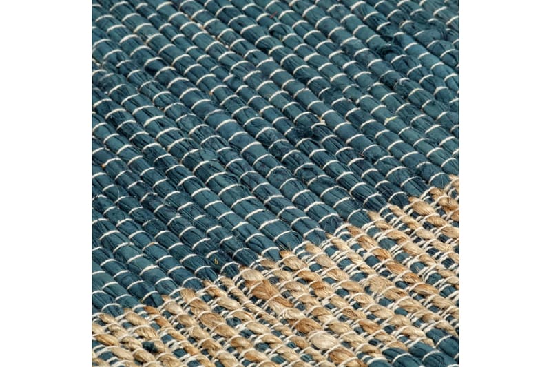 Handgjord jutematta blå 80x160 cm - Blå - Jutematta & hampamatta - Sisalmatta