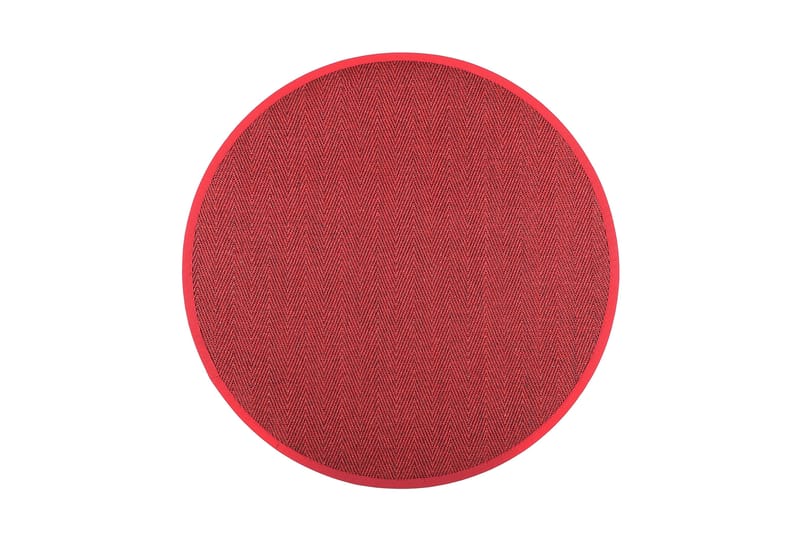 Matta Barrakuda Rund 133 cm Röd - Vm Carpet - Textil & mattor - Matta - Modern matta - Sisalmatta
