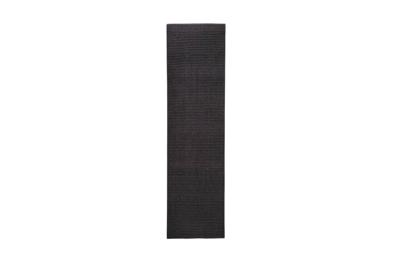 Matta naturlig sisal 66x250 cm svart - Svart - Sisalmatta - Jutematta & hampamatta