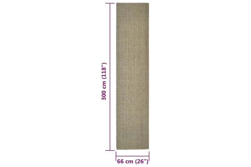 Matta naturlig sisal 66x300 cm taupe - Taupe - Jutematta & hampamatta - Sisalmatta
