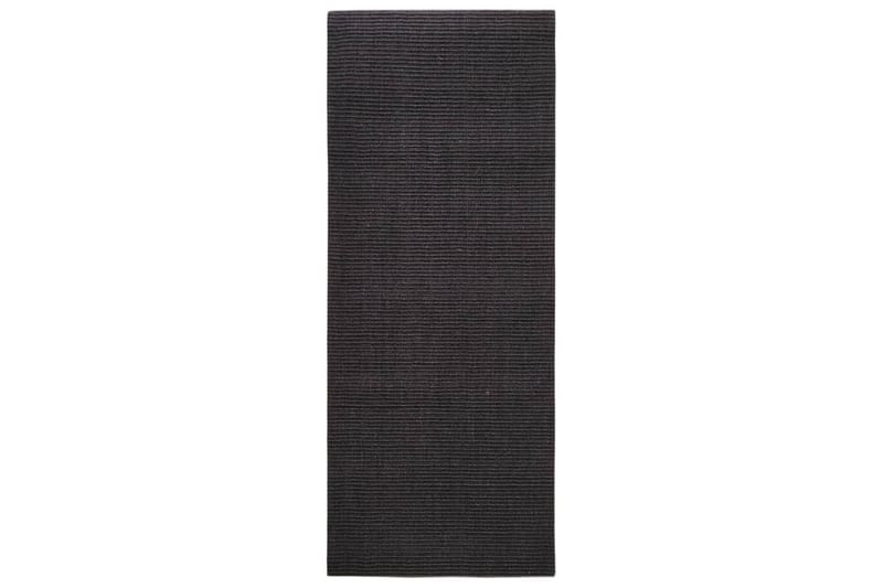 Matta naturlig sisal 80x200 cm svart - Svart - Jutematta & hampamatta - Sisalmatta