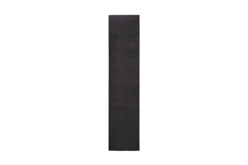 Matta naturlig sisal 80x350 cm svart - Svart - Jutematta & hampamatta - Sisalmatta