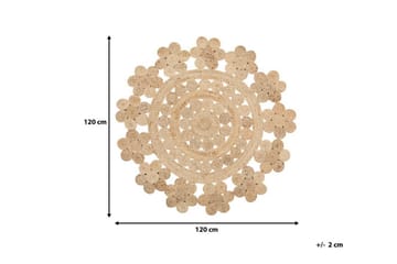 Matta Siangco Slätvävd Rund 120 cm - Beige - Textil & mattor - Matta - Modern matta - Sisalmatta