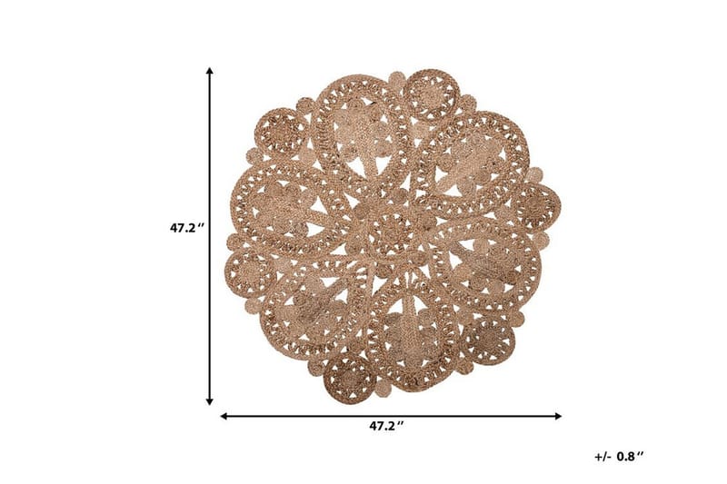 Meckley Matta Slätvävd Rund 120 cm - Beige - Textil & mattor - Matta - Modern matta - Sisalmatta