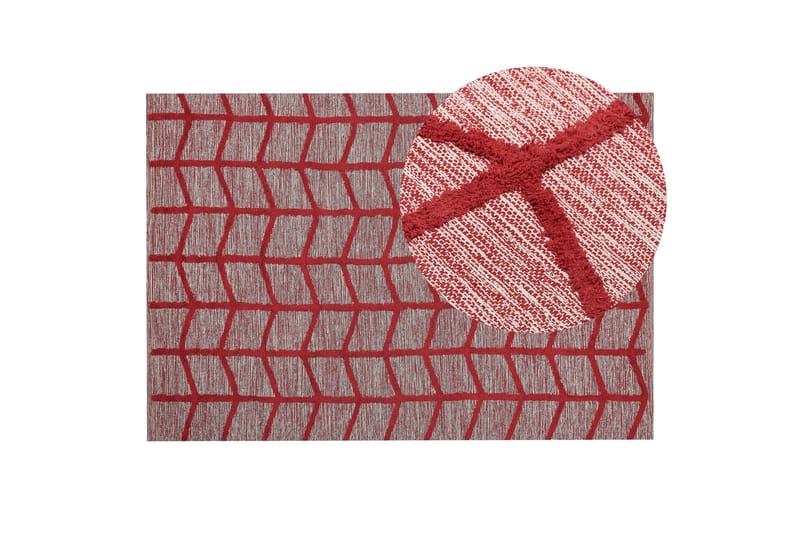 Sivas Bomullsmatta 140x200 cm - Röd - Textil & mattor - Matta - Modern matta - Bomullsmatta