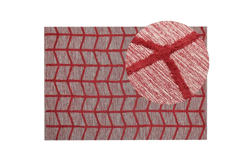 Sivas Bomullsmatta 160x230 cm - Röd - Textil & mattor - Matta - Modern matta - Bomullsmatta