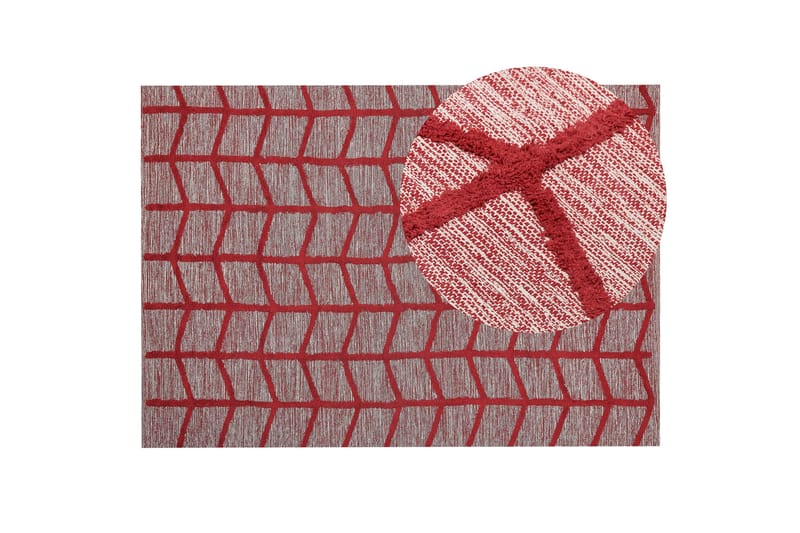 Sivas Bomullsmatta 160x230 cm - Röd - Textil & mattor - Matta - Modern matta - Bomullsmatta