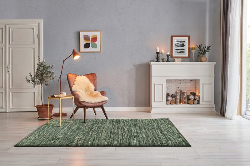 Skagen Ullmatta 240x340 cm Rektangulär - Grönmelange - Textil & mattor - Matta - Modern matta - Ullmatta