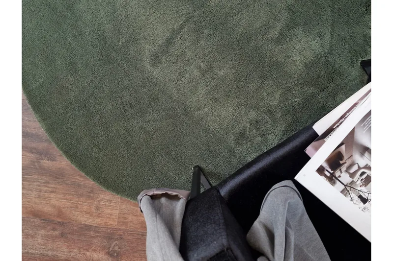 Soft Wiltonmatta 200 cm Rund - Smaragdgrön - Textil & mattor - Matta - Modern matta - Friezematta