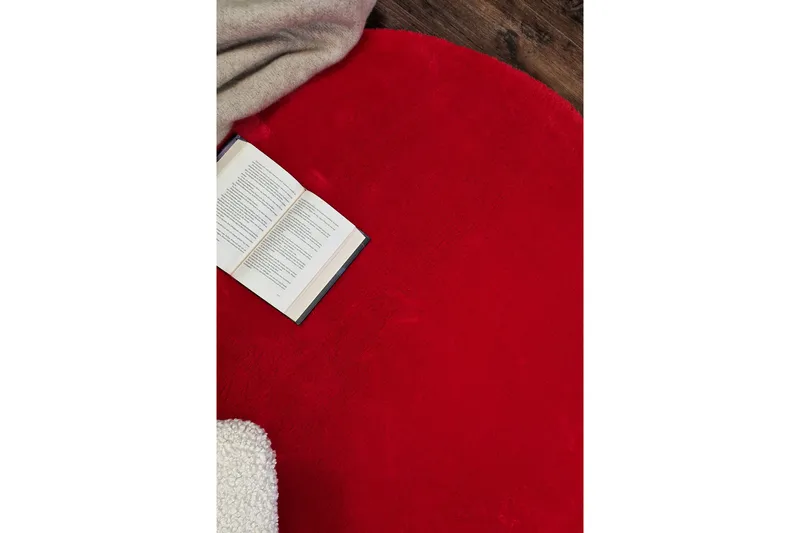 Soft Wiltonmatta Rund 120 cm - Röd - Textil & mattor - Matta - Modern matta - Wiltonmatta
