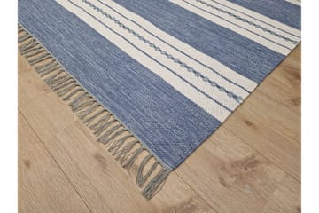 Sund Bomullsmatta 140x200 cm Rektangulär - Blå - Textil & mattor - Matta - Modern matta - Bomullsmatta