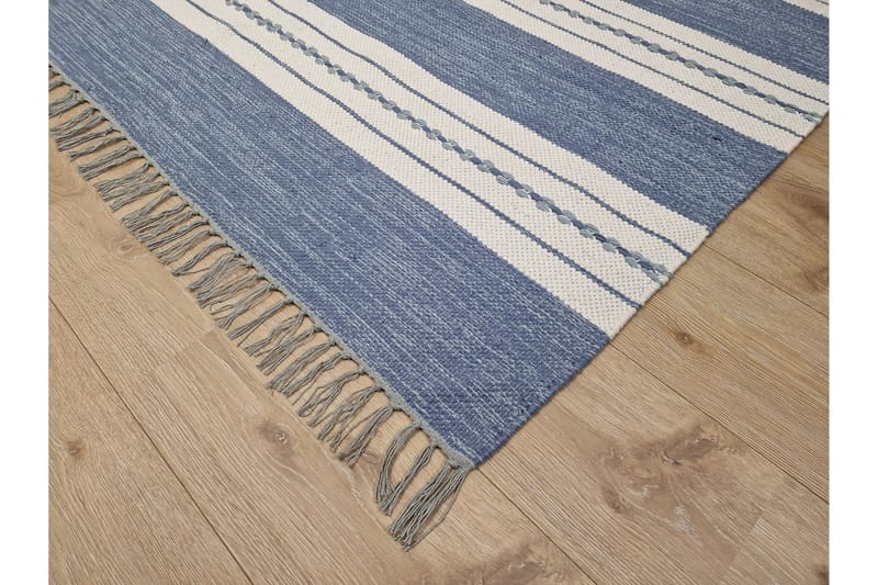 Sund Bomullsmatta 140x200 cm Rektangulär - Blå - Textil & mattor - Matta - Modern matta - Bomullsmatta
