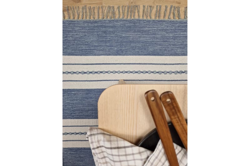 Sund Bomullsmatta 140x200 cm Rektangulär - Blå - Textil & mattor - Matta - Modern matta - Bomullsmatta