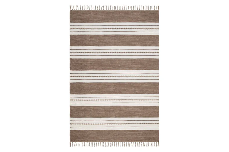 Sund Bomullsmatta 140x200 cm Rektangulär, Mörkbeige