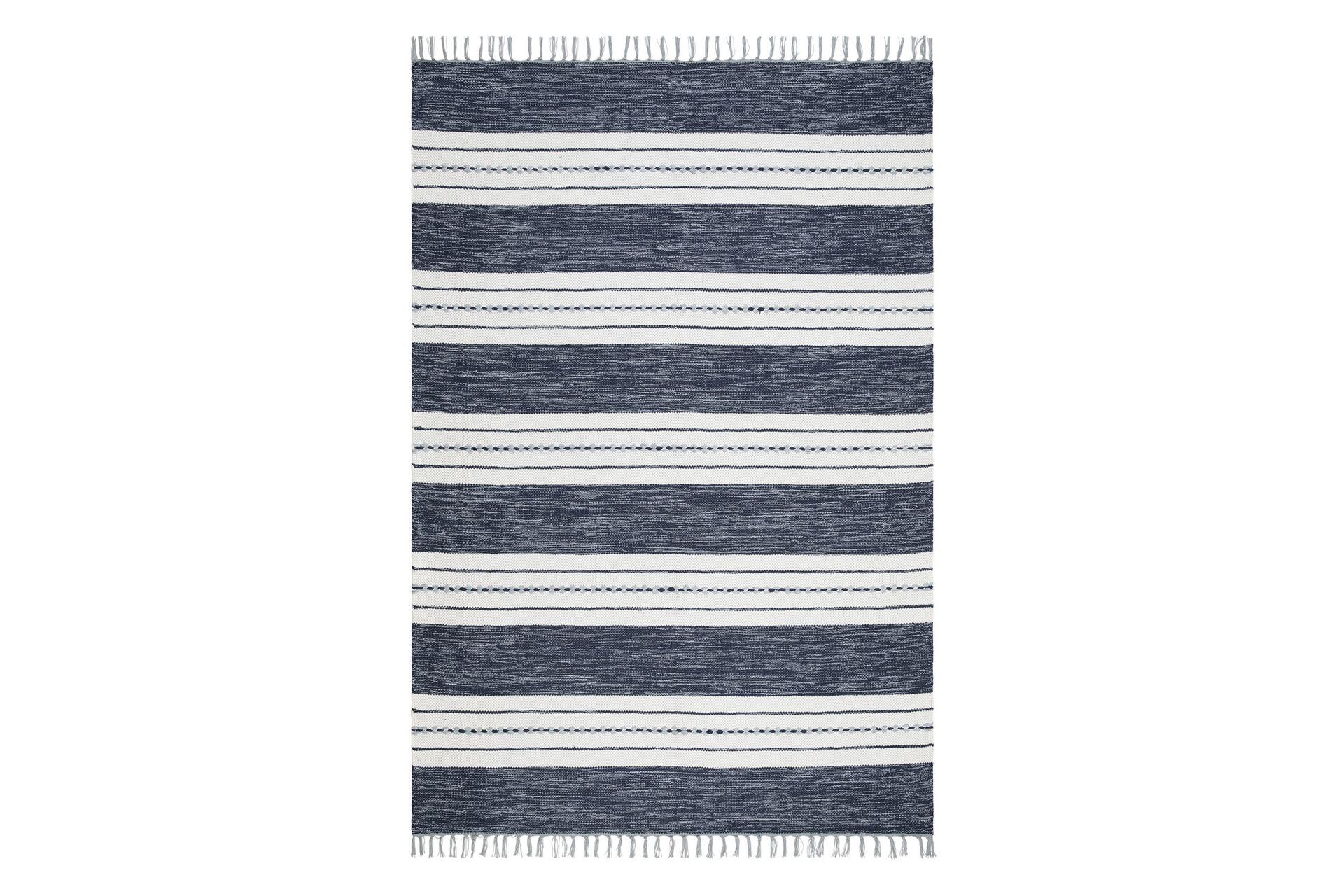 Sund Bomullsmatta 140x200 cm Rektangul&auml;r - Bl&aring;