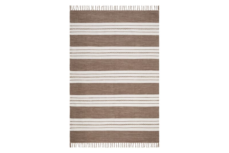 Sund Bomullsmatta 160x230 cm Rektangulär, Mörkbeige