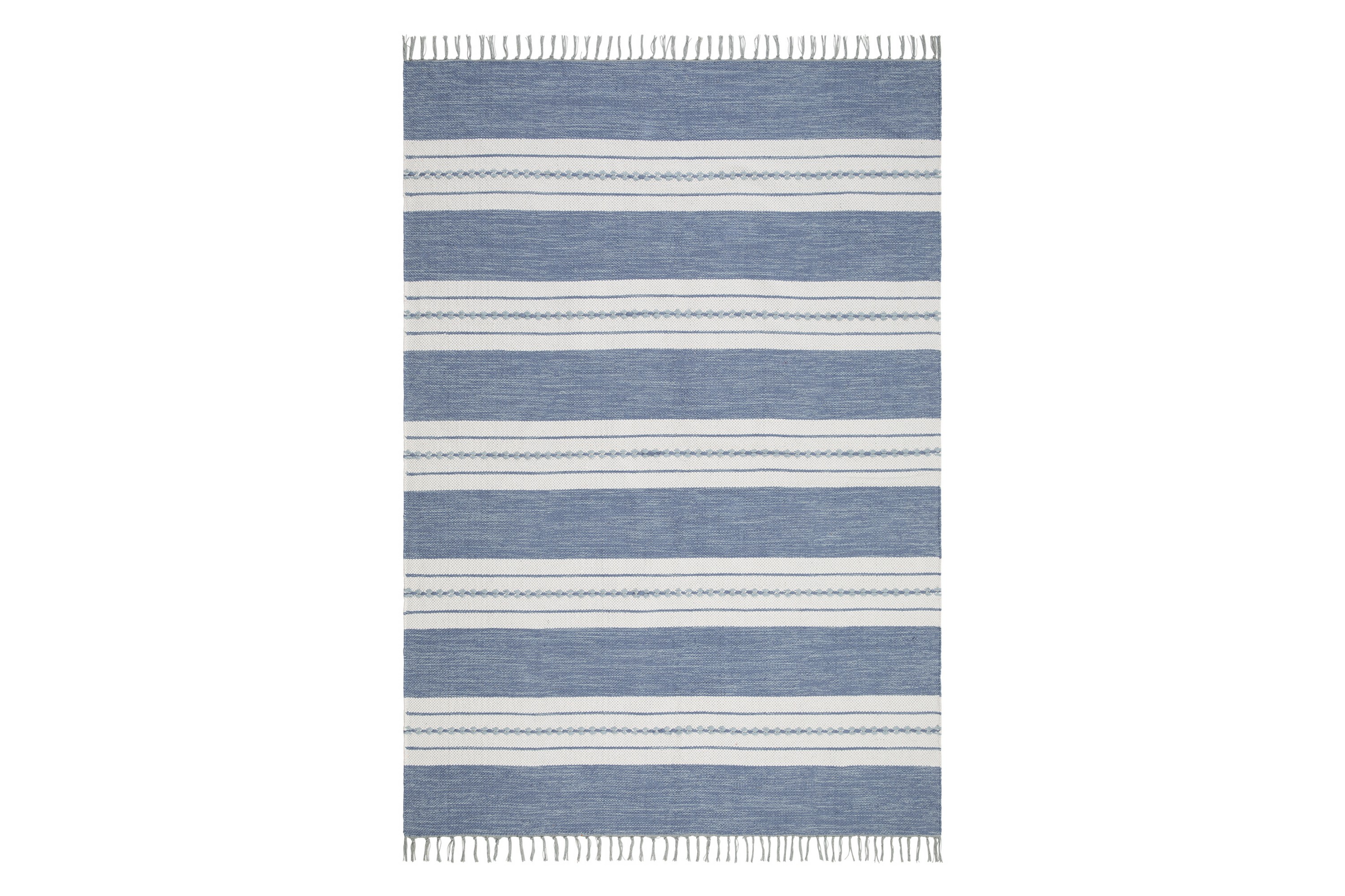 sund bomullsmatta 160x230 cm rektangulär - blå