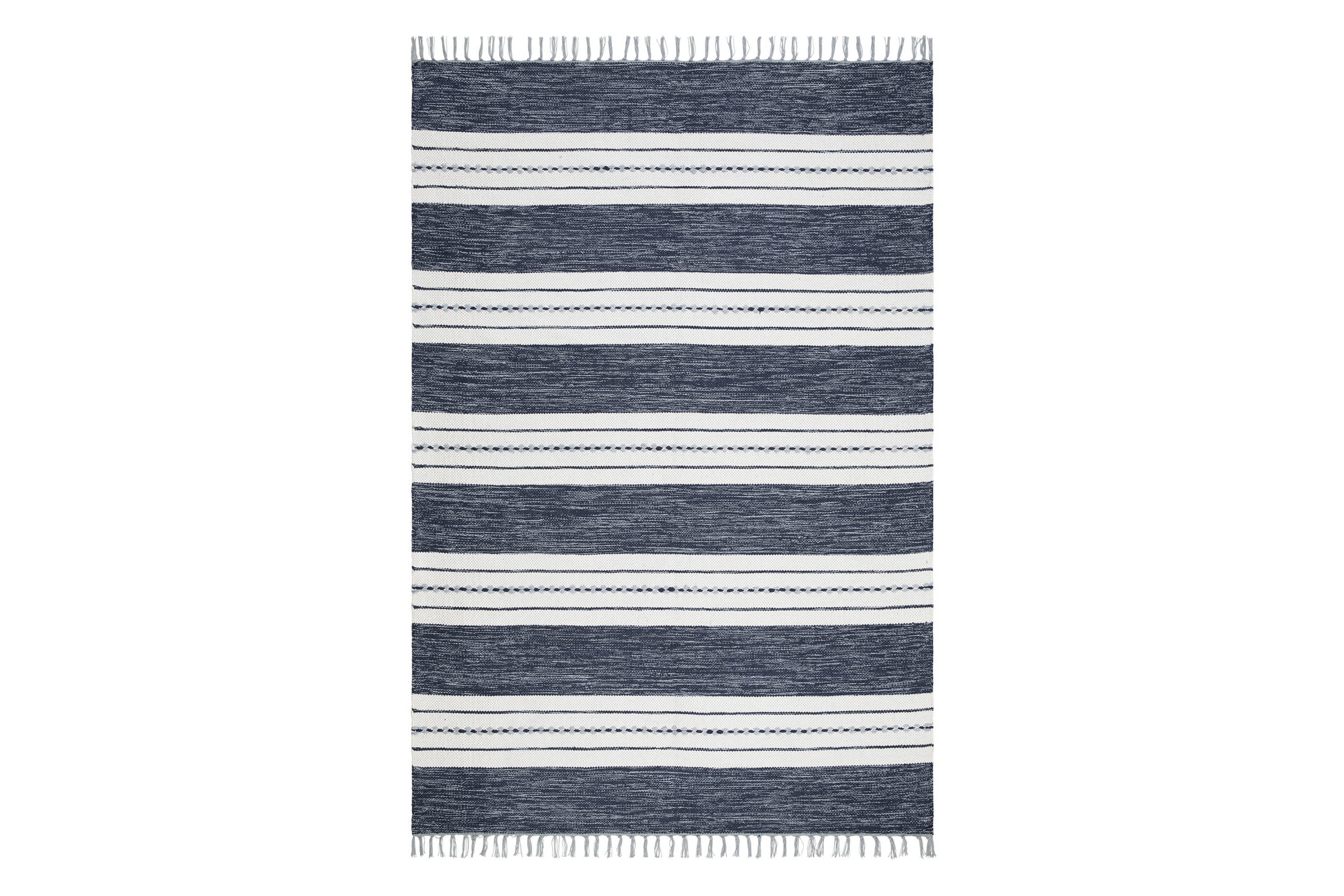 sund bomullsmatta 200x300 cm rektangulär - blå